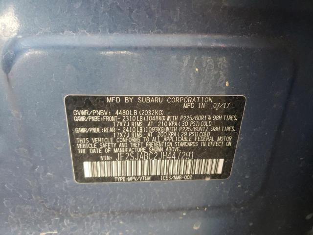 Photo 14 from auction – 2018 SUBARU FORESTER 2 with VIN JF2SJABC2JH447291