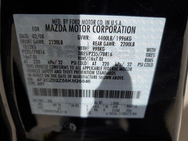 Photo 14 from auction – 2008 MAZDA TRIBUTE I with VIN 4F2CZ02Z58KM26846