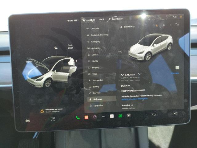 Photo 9 from auction – 2021 TESLA MODEL Y with VIN 5YJYGAEE2MF150661