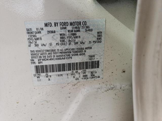 Photo 14 from auction – 2008 FORD EDGE LIMIT with VIN 2FMDK49CX8BA61376