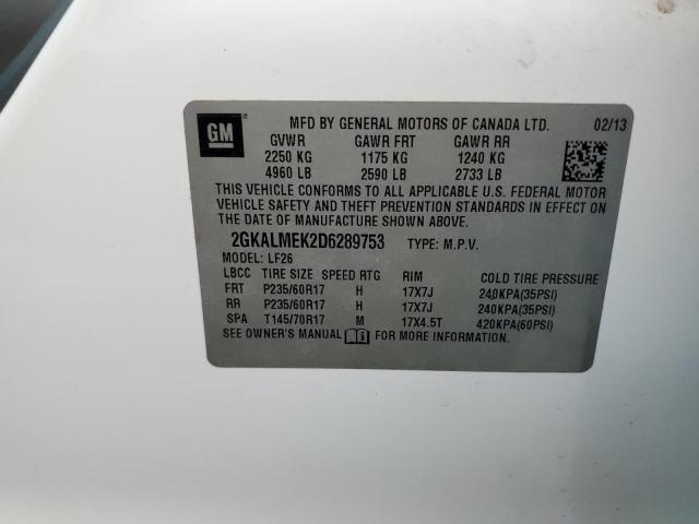 Photo 14 from auction – 2013 GMC TERRAIN SL with VIN 2GKALMEK2D6289753
