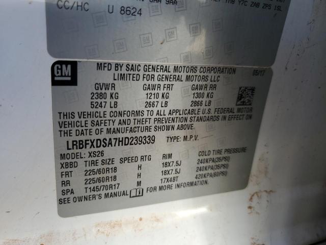 Photo 14 from auction – 2017 BUICK ENVISION E with VIN LRBFXDSA7HD239339