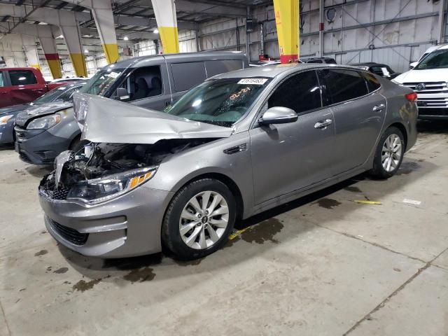 KIA OPTIMA EX 2018 with VIN 5XXGU4L30JG222635 - Photo from auction