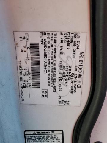 Photo 14 from auction – 2004 MERCURY MOUNTAINEE with VIN 4M2DU66E24UJ26607