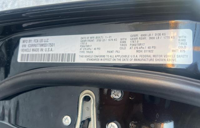 Photo 10 from auction – 2021 RAM 1500 CLASS with VIN 1C6RR6TT9MS517501