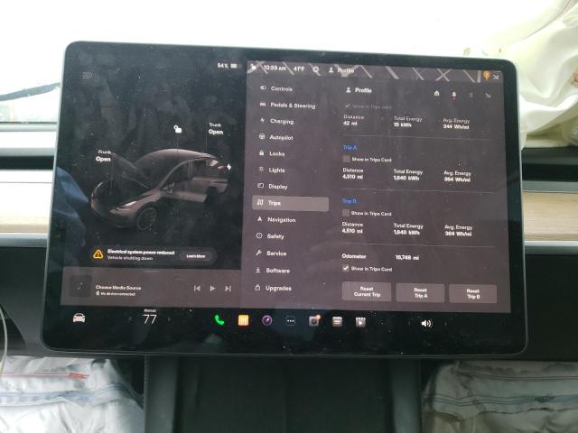 Photo 9 from auction – 2022 TESLA MODEL Y with VIN 7SAYGDEE5NF387022