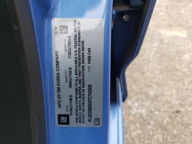 Photo 14 from auction – 2015 CHEVROLET SPARK 1LT with VIN KL8CD6S9XFC742308