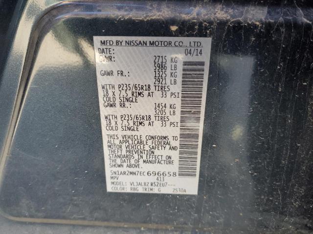 Photo 14 from auction – 2014 NISSAN PATHFINDER with VIN 5N1AR2MN7EC696658