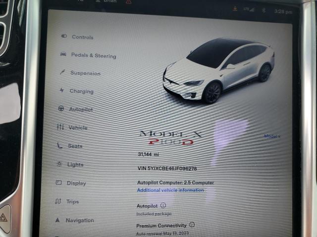 Photo 9 from auction – 2018 TESLA MODEL X with VIN 5YJXCBE46JF096278