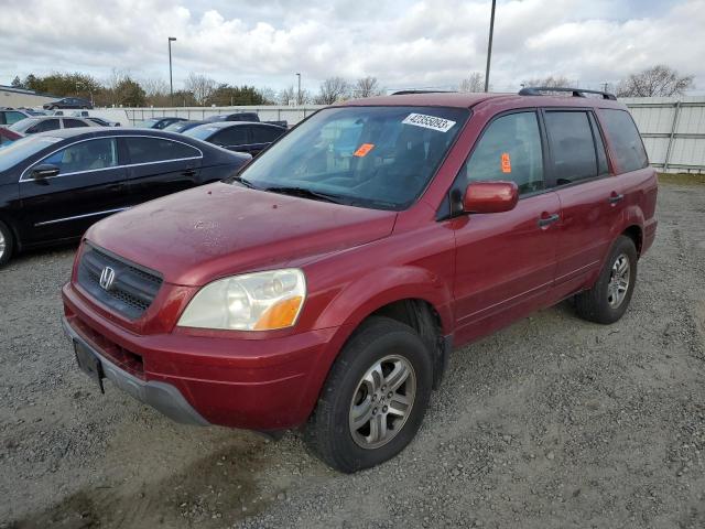 HONDA PILOT EX 2003 with VIN 2HKYF18403H573213 - Photo from auction