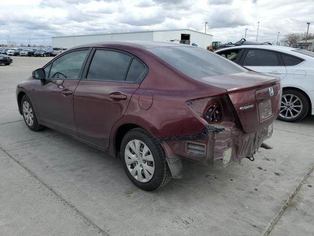 Photo 2 from auction – 2012 HONDA CIVIC LX with VIN 19XFB2F59CE384424