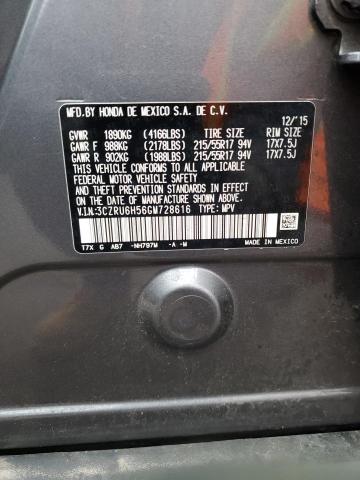 Photo 14 from auction – 2016 HONDA HR-V EX with VIN 3CZRU6H56GM728616