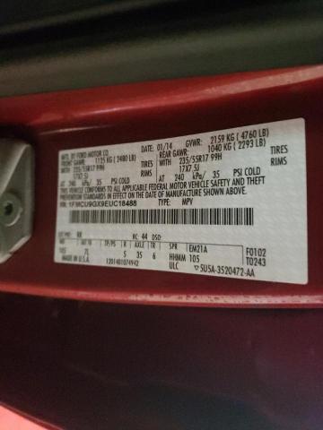Photo 14 from auction – 2014 FORD ESCAPE SE with VIN 1FMCU9GX9EUC18488