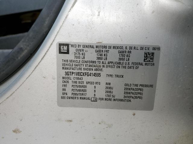 Photo 14 from auction – 2015 GMC SIERRA C15 with VIN 3GTP1VECXFG414595