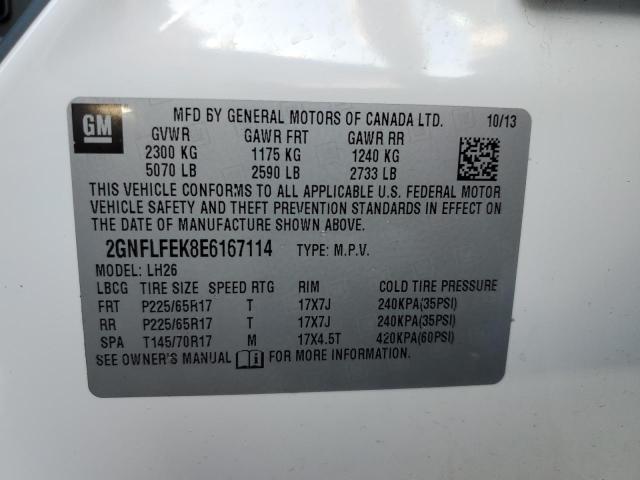 Photo 14 from auction – 2014 CHEVROLET EQUINOX LT with VIN 2GNFLFEK8E6167114