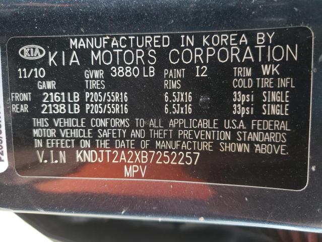 Photo 14 from auction – 2011 KIA SOUL with VIN KNDJT2A2XB7252257