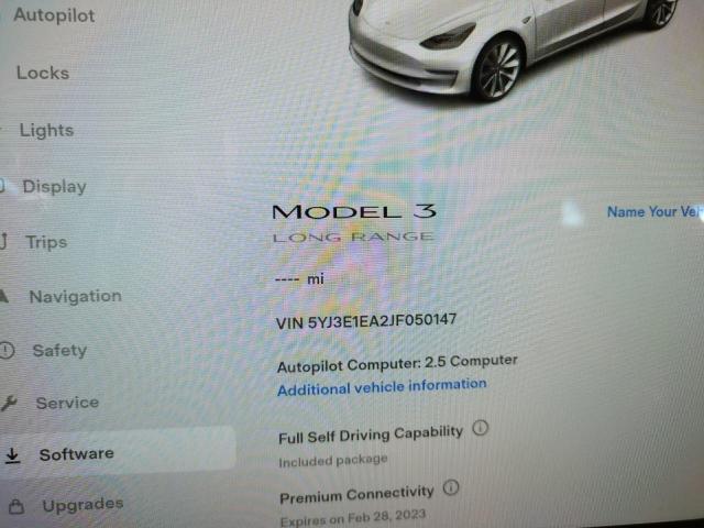 Photo 9 from auction – 2018 TESLA MODEL 3 with VIN 5YJ3E1EA2JF050147