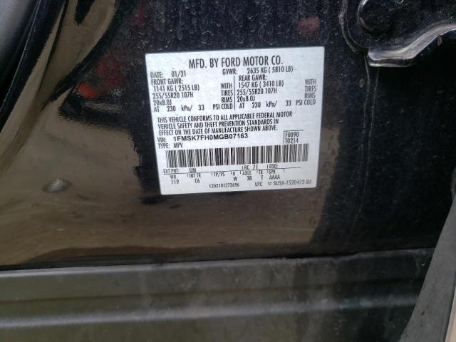 Photo 14 from auction – 2021 FORD EXPLORER L with VIN 1FMSK7FH0MGB07163