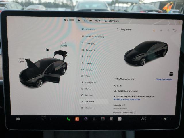 Photo 9 from auction – 2022 TESLA MODEL 3 with VIN 5YJ3E1EA9NF372452