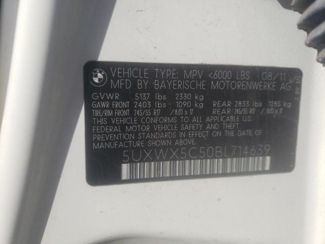 Photo 14 from auction – 2011 BMW X3 XDRIVE2 with VIN 5UXWX5C50BL714639