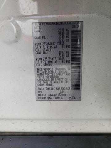 Photo 14 from auction – 2014 NISSAN ROGUE S with VIN 5N1AT2MT4EC868032