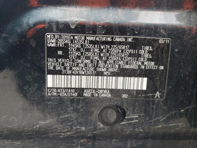 Photo 14 from auction – 2011 TOYOTA RAV4 with VIN 2T3BF4DV1BW130517