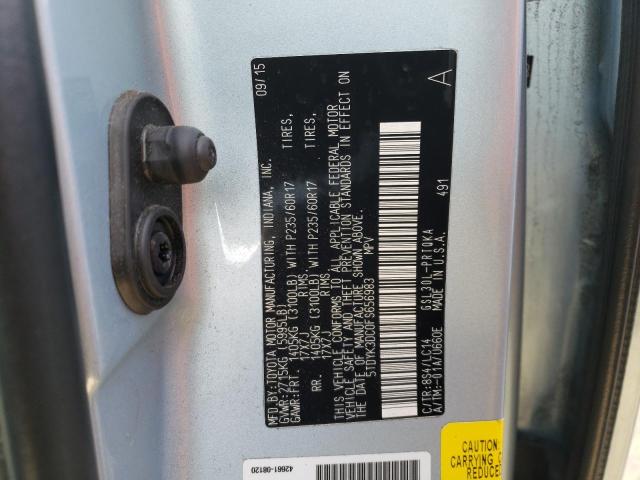 Photo 14 from auction – 2015 TOYOTA SIENNA XLE with VIN 5TDYK3DC0FS656983