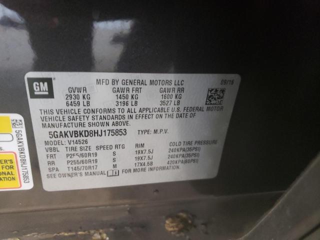 Photo 14 from auction – 2017 BUICK ENCLAVE with VIN 5GAKVBKD8HJ175853