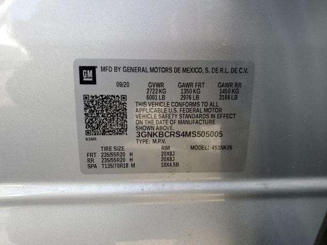 Photo 14 from auction – 2021 CHEVROLET BLAZER 2LT with VIN 3GNKBCRS4MS505005