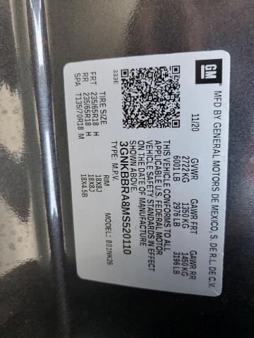 Photo 14 from auction – 2021 CHEVROLET BLAZER 1LT with VIN 3GNKBBRA8MS520110