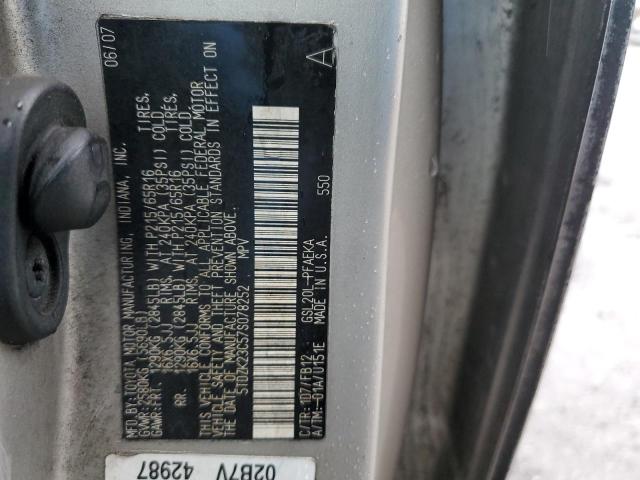 Photo 14 from auction – 2007 TOYOTA SIENNA CE with VIN 5TDZK23C57S078252