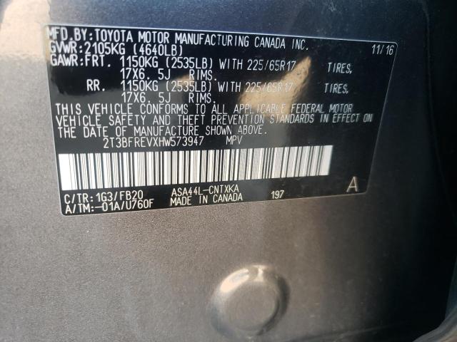 Photo 14 from auction – 2017 TOYOTA RAV4 LE with VIN 2T3BFREVXHW573947