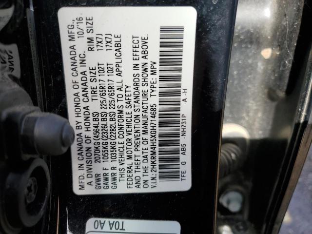 Photo 14 from auction – 2016 HONDA CR-V EX with VIN 2HKRM4H5XGH714685