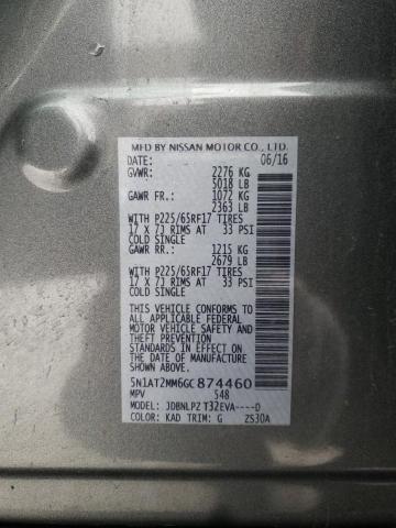 Photo 14 from auction – 2016 NISSAN ROGUE S with VIN 5N1AT2MM6GC874460