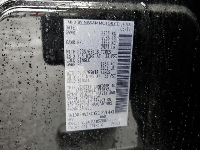 Photo 14 from auction – 2019 NISSAN PATHFINDER with VIN 5N1DR2MN2KC617440