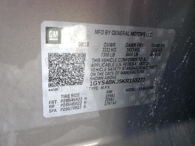 Photo 14 from auction – 2019 CADILLAC ESCALADE L with VIN 1GYS4BKJ5KR153271