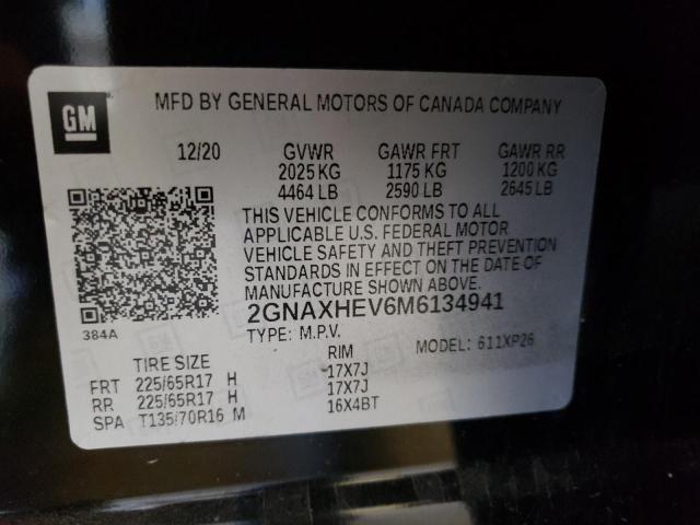 Photo 14 from auction – 2021 CHEVROLET EQUINOX LS with VIN 2GNAXHEV6M6134941
