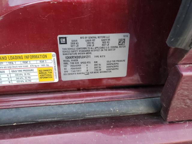 Photo 14 from auction – 2015 GMC ACADIA DEN with VIN 1GKKRTKD0FJ241211