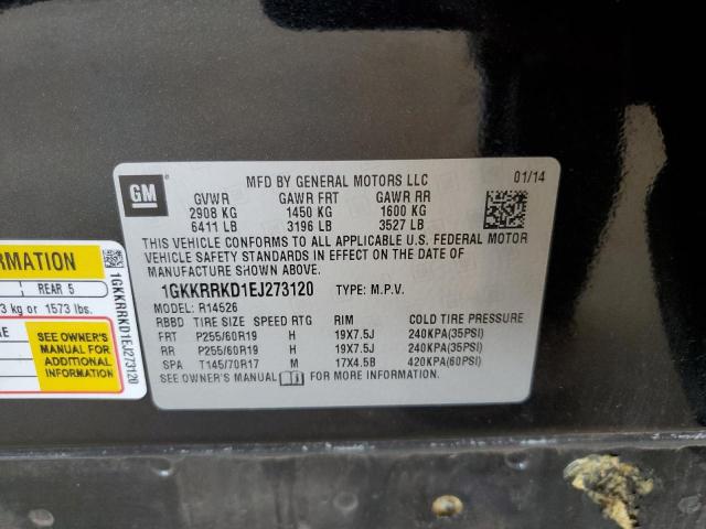 Photo 14 from auction – 2014 GMC ACADIA SLT with VIN 1GKKRRKD1EJ273120