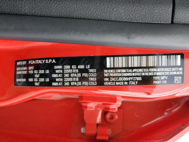 Photo 14 from auction – 2017 JEEP RENEGADE L with VIN ZACCJBDB6HPF27905