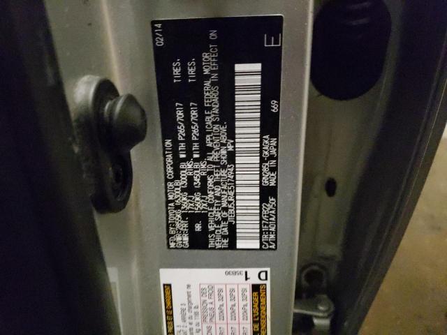 Photo 14 from auction – 2014 TOYOTA 4RUNNER SR with VIN JTEBU5JR4E5174943