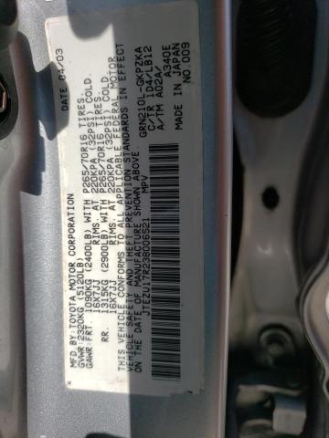 Photo 14 from auction – 2003 TOYOTA 4RUNNER LI with VIN JTEZU17R238006521
