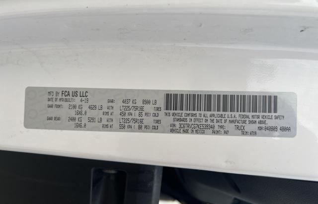 Photo 10 from auction – 2019 RAM PROMASTER with VIN 3C6TRVCG7KE539340