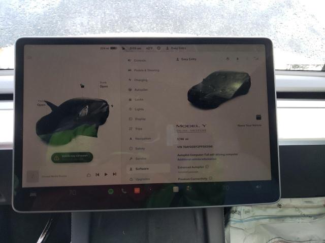 Photo 9 from auction – 2023 TESLA MODEL Y with VIN 7SAYGDEF2PF583186