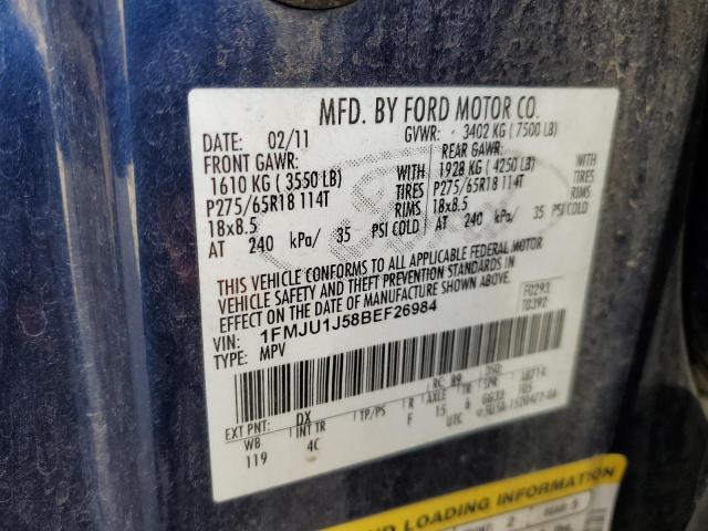 Photo 14 from auction – 2011 FORD EXPEDITION with VIN 1FMJU1J58BEF26984