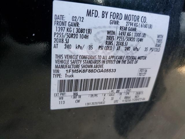 Photo 14 from auction – 2013 FORD EXPLORER L with VIN 1FM5K8F88DGA05533