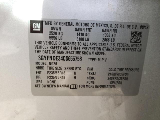 Photo 14 from auction – 2012 CADILLAC SRX LUXURY with VIN 3GYFNDE34CS655758