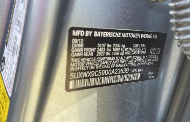 Photo 10 from auction – 2013 BMW X3 XDRIVE2 with VIN 5UXWX9C59D0A23639