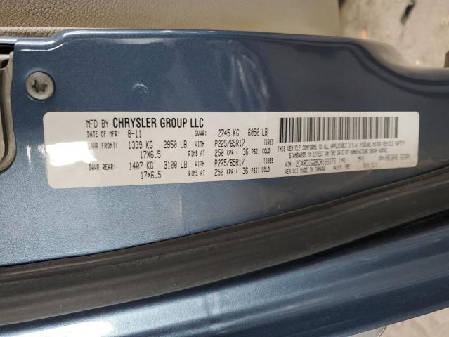 Photo 14 from auction – 2012 CHRYSLER TOWN & COU with VIN 2C4RC1GG9CR133373