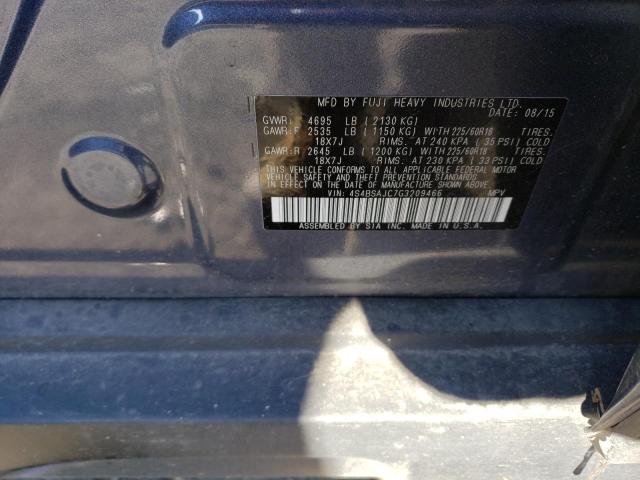 Photo 14 from auction – 2016 SUBARU OUTBACK 2. with VIN 4S4BSAJC7G3209466